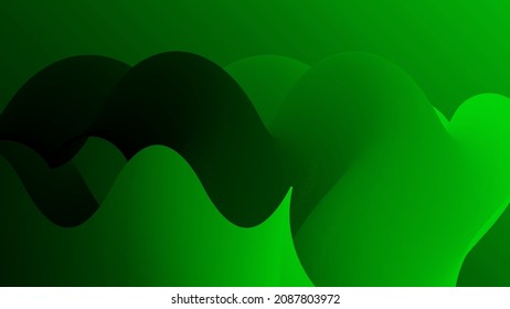 3D fluid wavy shape. Bright cloudy futuristic background. Vibrant gradient flow in abstract music sound waves. Dynamic liquid texture. Creative vector template for trendy cover design.