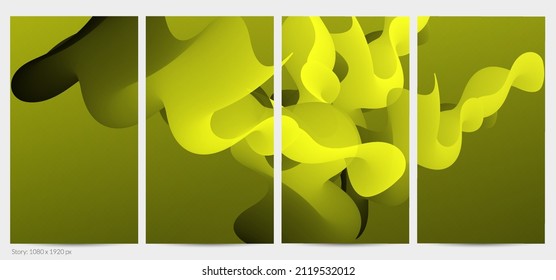 3D fließende Form. Hell bewölkter futuristischer Hintergrund. Lebhafter Farbverlauf-Fluss in abstrakten Musik-Schallwellen. Dynamische flüssige Textur. Kreative Vektorvorlage für trendige Postdesign.