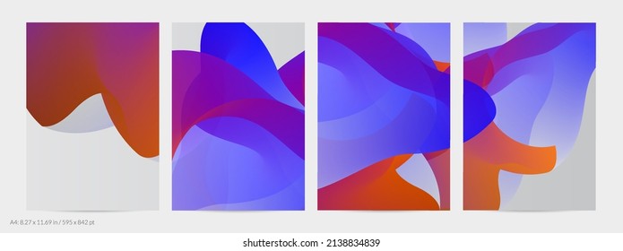 Forma ondulada del fluido 3D. Luminoso fondo futurista nublado. El gradiente vibrante fluye en ondas de sonido de música abstractas. Textura líquida dinámica. Plantilla vectorial creativa para diseño de volante de moda.