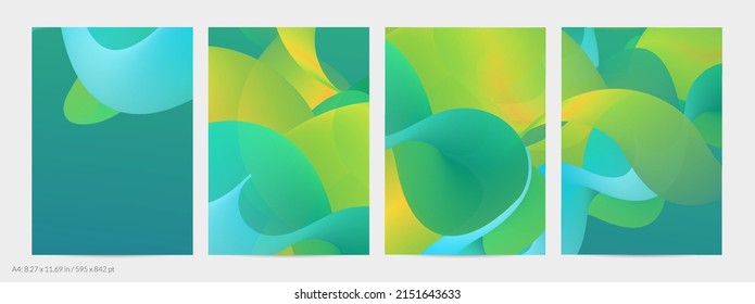 3D fluid wavy shape. Bright cloudy futuristic background. Vibrant gradient flow in abstract music sound waves. Dynamic liquid texture. Creative vector template for trendy flyer design.
