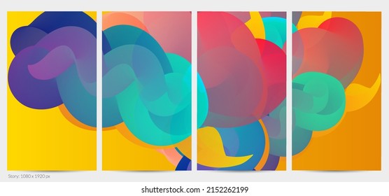 3D fließende Form. Hell bewölkter futuristischer Hintergrund. Lebhafter Farbverlauf-Fluss in abstrakten Musik-Schallwellen. Dynamische flüssige Textur. Kreative Vektorvorlage für trendige Postdesign.