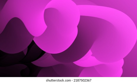 Forma ondulada del fluido 3D. Luminoso fondo futurista nublado. El gradiente vibrante fluye en ondas de sonido de música abstractas. Textura líquida dinámica. Plantilla vectorial creativa para diseño de portada de moda.