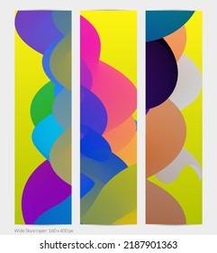 Forma ondulada del fluido 3D. Luminoso fondo futurista nublado. El gradiente vibrante fluye en ondas de sonido de música abstractas. Textura líquida dinámica. Plantilla vectorial creativa para diseño de banners de moda.