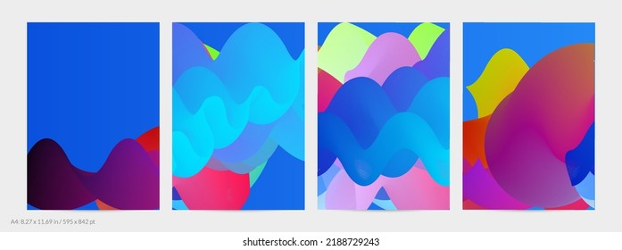 3D fluid wavy shape. Bright cloudy futuristic background. Vibrant gradient flow in abstract music sound waves. Dynamic liquid texture. Creative vector template for trendy flyer design.