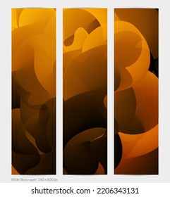 3D fluid wavy shape. Bright cloudy futuristic background. Vibrant gradient flow in abstract music sound waves. Dynamic liquid texture. Creative vector template for trendy banner design.
