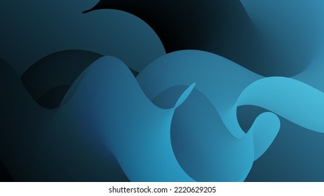 3D fluid wavy shape. Bright cloudy futuristic background. Vibrant gradient flow in abstract music sound waves. Dynamic liquid texture. Creative vector template for trendy cover design.