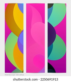 3D fluid wavy shape. Bright cloudy futuristic background. Vibrant gradient flow in abstract music sound waves. Dynamic liquid texture. Creative vector template for trendy banner design.