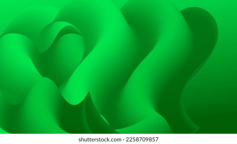 3D fluid wavy shape. Bright cloudy futuristic background. Vibrant gradient flow in abstract music sound waves. Dynamic liquid texture. Creative vector template for trendy cover design.