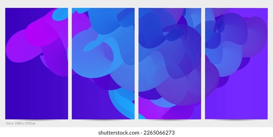 3D fluid wavy shape. Bright cloudy futuristic background. Vibrant gradient flow in abstract music sound waves. Dynamic liquid texture. Creative vector template for trendy post design.