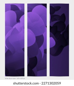 3D fluid wavy shape. Bright cloudy futuristic background. Vibrant gradient flow in abstract music sound waves. Dynamic liquid texture. Creative vector template for trendy banner design.