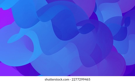 Forma ondulada del fluido 3D. Luminoso fondo futurista nublado. El gradiente vibrante fluye en ondas de sonido de música abstractas. Textura líquida dinámica. Plantilla vectorial creativa para diseño de portada de moda.
