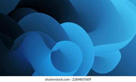 3D fluid wavy shape. Bright cloudy futuristic background. Vibrant gradient flow in abstract music sound waves. Dynamic liquid texture. Creative vector template for trendy cover design.