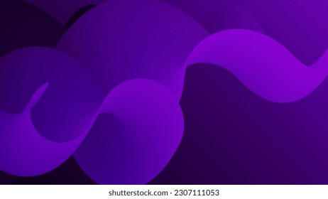 3D fluid wavy shape. Bright cloudy futuristic background. Vibrant gradient flow in abstract music sound waves. Dynamic liquid texture. Creative vector template for trendy cover design.