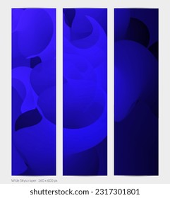 3D fluid wavy shape. Bright cloudy futuristic background. Vibrant gradient flow in abstract music sound waves. Dynamic liquid texture. Creative vector template for trendy banner design.