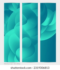 Forma ondulada del fluido 3D. Luminoso fondo futurista nublado. El gradiente vibrante fluye en ondas de sonido de música abstractas. Textura líquida dinámica. Plantilla vectorial creativa para diseño de banners de moda.