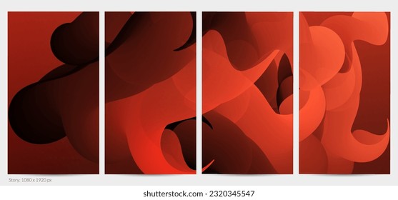 3D fluid wavy shape. Bright cloudy futuristic background. Vibrant gradient flow in abstract music sound waves. Dynamic liquid texture. Creative vector template for trendy post design.