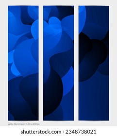 3D fluid wavy shape. Bright cloudy futuristic background. Vibrant gradient flow in abstract music sound waves. Dynamic liquid texture. Creative vector template for trendy banner design.