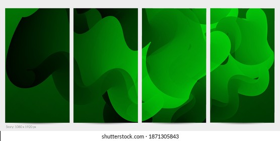 Formas onduladas de fluido 3D. Luminoso fondo futurista nublado. El gradiente vibrante fluye en ondas de sonido de música abstractas. Textura líquida dinámica. Plantilla vectorial creativa para diseño de post de moda.