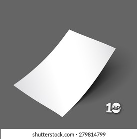 3D Flyer Mock-up Design isolated on white 