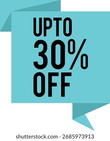 Anuncio de papel plegable 3D para hasta un 30% de descuento