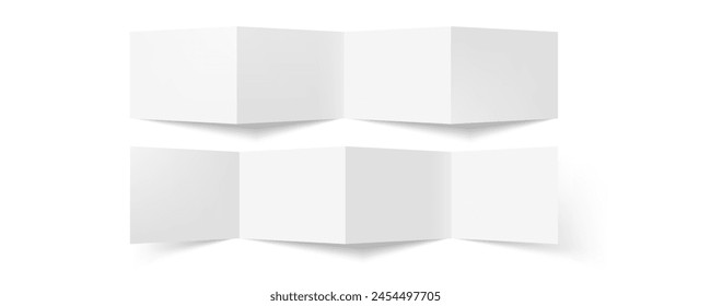 3D Folded Brochure Isolated On White Background. EPS10 Vector