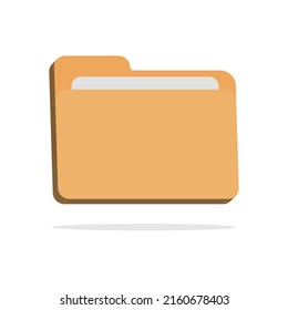 3d folder with files in minimal cartoon style