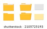 3d folder icon. Open folder icon. File management concept. Folder with documents on white background. Vector illustration