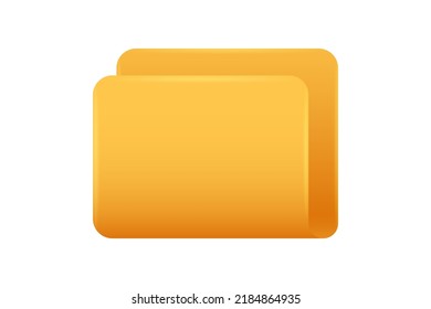 3D-Ordner-Symbol, Vektorgrafik auf weißem Hintergrund. 3D-Ordner für Verwaltungsdatei, dokumenteneffiziente Arbeit am Projektplankonzept. 3D-Vektorgrafik.