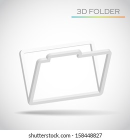 3d folder vector