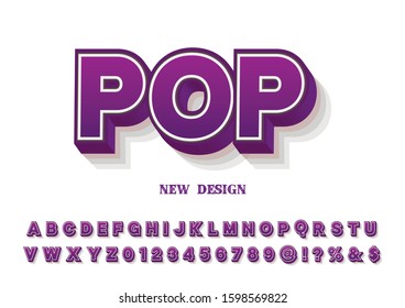 3d font Abstract modern alphabet and  fonts. happy Typography creative font design old style Vector typeface