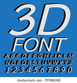 3D font letters and numbers