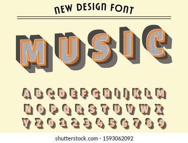3d  font new design Abstract modern alphabet and  fonts. happy Typography creative font 