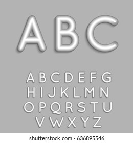 3D font With Shadow. Alphabet Set. Vector EPS10.
