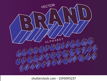 3d  font topography and new design Abstract modern alphabet and  fonts. happy Typography creative font