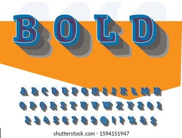 3d font typeface Abstract modern alphabet and  fonts. happy Typography retro creative font design old style