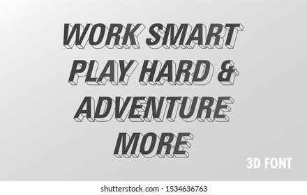 3D Font Vector Adventure Quotes