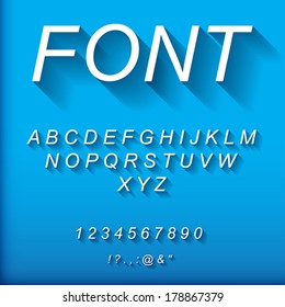 3d font.  Vector Illustration. 