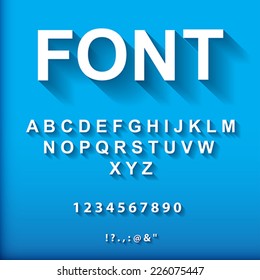 3d font.  Vector Illustration. 