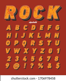 3d Font.alphabet.Typeface.Script.Shadow Effect.Handcrafted handwritten vector label design old style.vintage Hand Drawn.Retro Typography.Vector Illustration.
