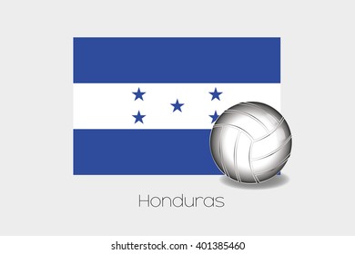 A 3D Football Illustration with the Flag of Honduras