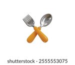 3d fork and spoon icon concept of restaurant food catering icon vector illustration
