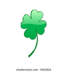 3d four leafs clover. Vector illustration