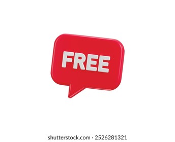 3d Free banner oferta de mercado de elementos para balão de fala banner