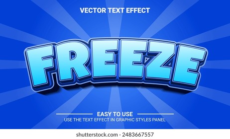 3d freeze editable text effect