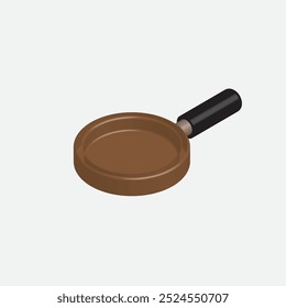 3d frying pan isolate on white background