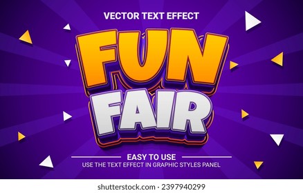 3d fun fair editable text effect