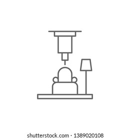 3d furniture icon. Element of 3d printing icon. Thin line icon for website design and development, app development. Premium icon