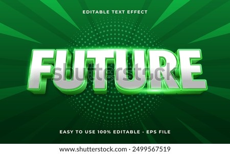 3d future gradient sparkle text style effect template editable text effect