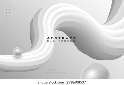 3D Fondo blanco abstracto futurista con la presentación de Sphere for Business 