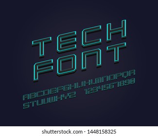 3D futuristic Font design in vector format